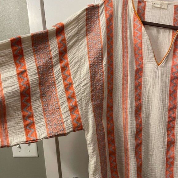 By Together Embroidered Avalon Long Sleeve Oversized Top Cotton Medium Boho - Picture 8 of 16